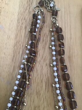 4 strand necklace, various style of Beads.